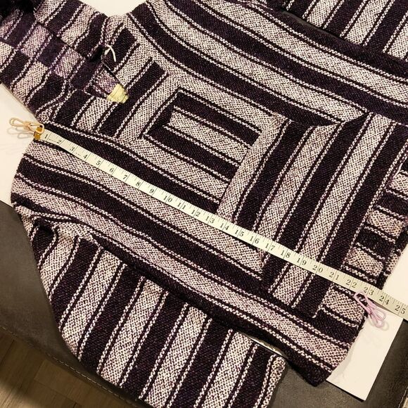 Black Canyon Men's Purple And White Baja Hoodie "Drug Rug" Medium - Picture 5 of 7